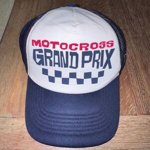 Fasthouse Trucker Hat Mens OS Navy Blue Excellent Motocross Grand Prix Snapback